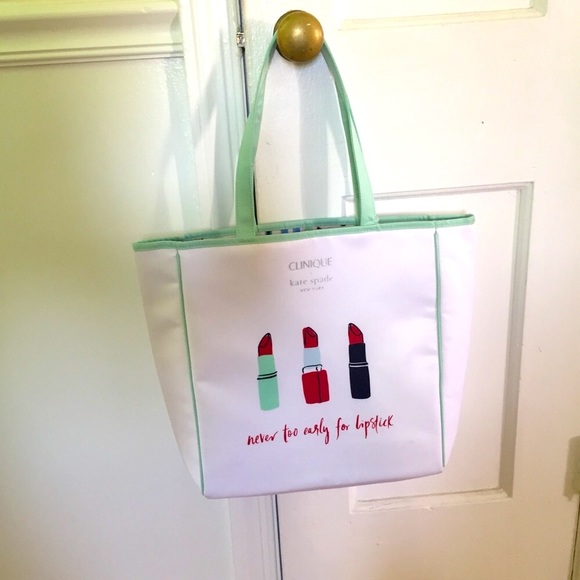 Clinique x Kate Spade New York Set Shopping Tote & Makeup Pouch - Picture 10 of 14